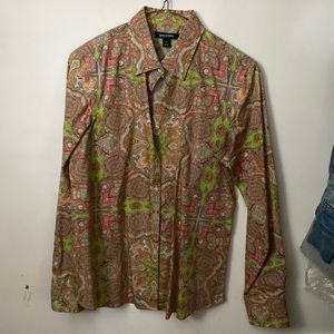 Lands’ End Button Down Shirt Size 6